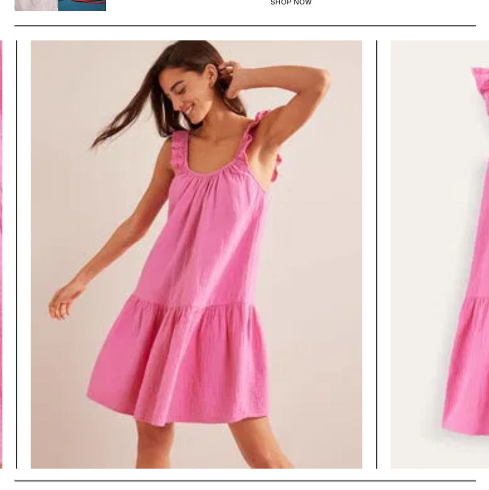 Strappy Cheesecloth Dress boden